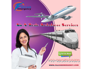Get Well Organized Falcon Train Ambulance Services in Ranchi at Low Fare